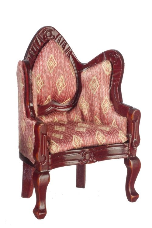 Victorian Heart Armchair, Rose/Mahogany AZT3494