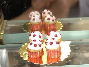 Vanilla Cupcakes with Candy Heart Sprinkles and Pink Cup by Joey 113222
