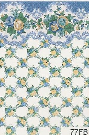 Victorian Rose Blue 77FB WAL77FB