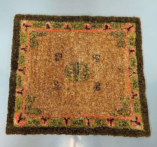 Vintage Handmade Punch Needle Rug mc030722