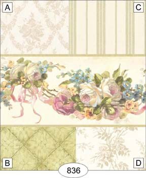 Vintage Rose Swag - Green WAL0836