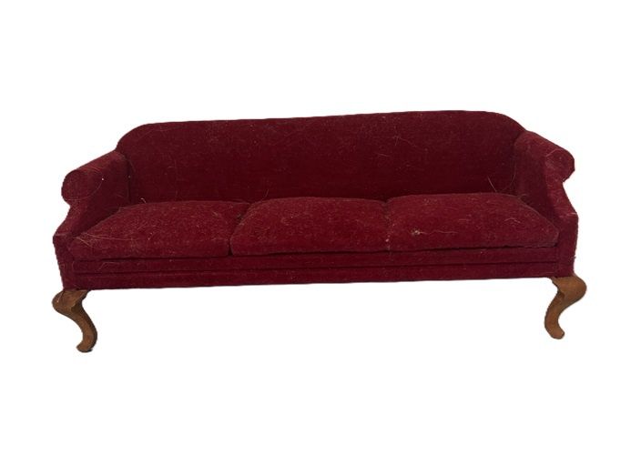 Vintage Red Upholstered Sofa 2752EC