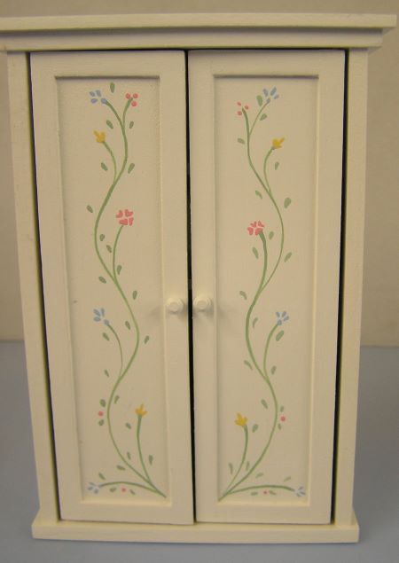 Vintage White Hand Painted Armoire ala335