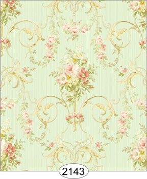 Wallpaper - Aurora Floral - Aqua WAL2143