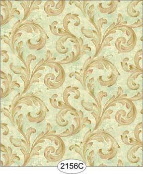 Wallpaper - Cupcake Scroll - Aqua WAL2156C