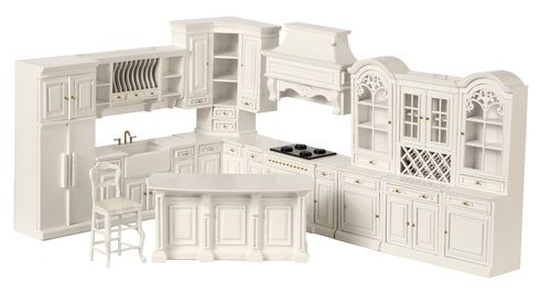 White Fitted Kitchen Furniture Set Platinum Collection P5096