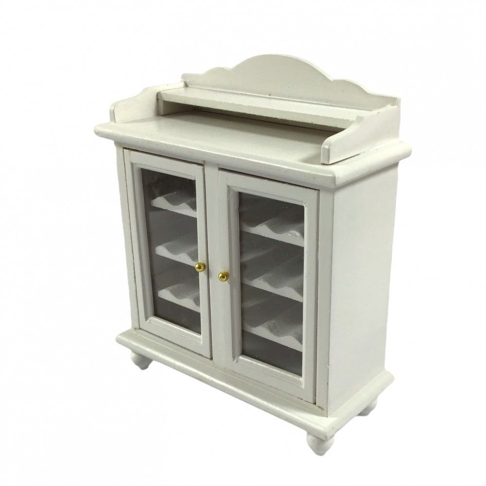 White Glazed Wine Cupboard df038w