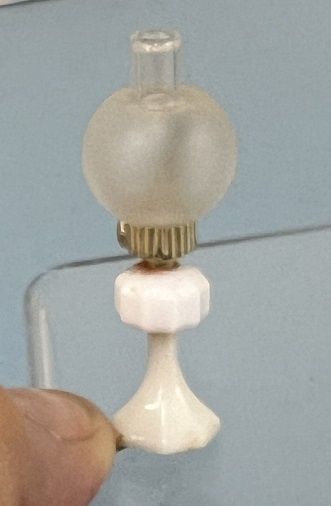 White Lamp with Frosted Globe 2669USD
