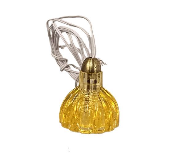 Vintage Faceted Amber Acrylic Pendant Light--Wired so1914