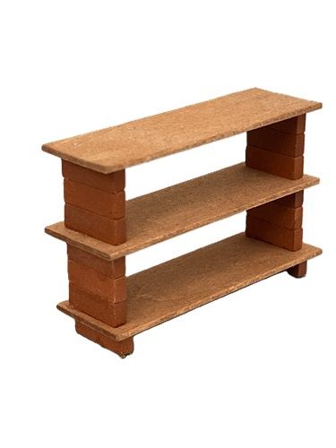 Vintage Open Back Bookcase c1826
