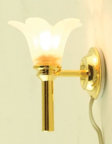 Wall Sconce, Frosted Flower (Non - Replaceable Bulb) mh930