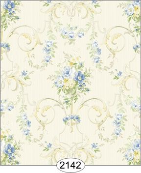 Wallpaper - Aurora Floral - Blue WAL2142