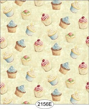 Wallpaper - Cupcake Toss - Aqua 2156e