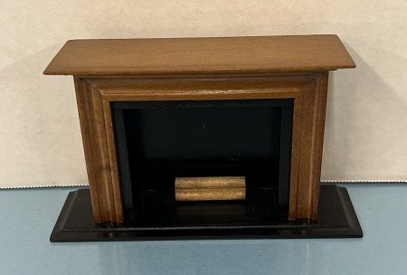 Walnut Finish Fireplace mc030821