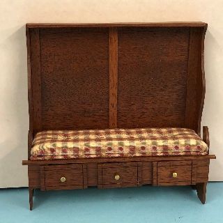 Walnut Highback Settee rr1784