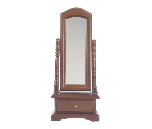 Walnut Standing Mirror T6819