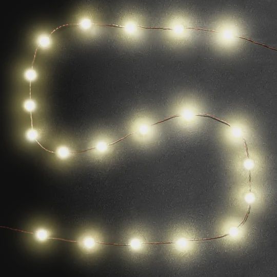 Warm White nano LEDs in a string uws26