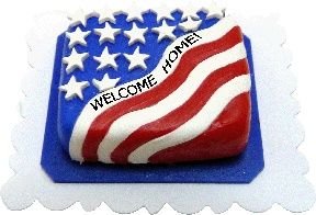 Welcome Home Flag Cake bdk2327