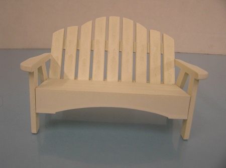 White Adirondack Settee mn158