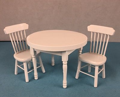 White Table and Two Chairs azt10