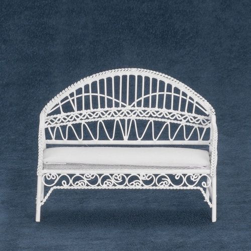 White Wire Patio Bench EIWF111