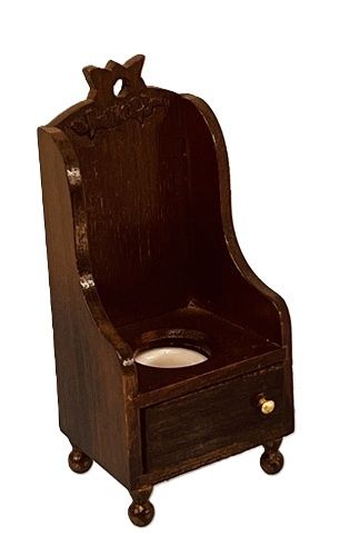 Victorian Wood Commode With Ceramic Bowl so1770