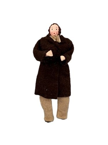 Vintage Wooden Bead Head Male Doll mc1758x