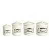 White Metal Canister Set B0291