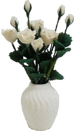 White Roses in a White Vase bdr004
