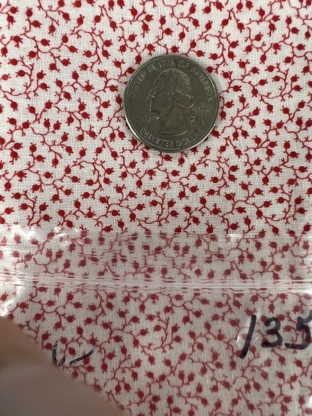 White with Red Buds and Vines Fabric fab135