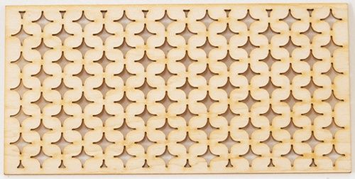 Window Lattice: Cross, 2-1/2 x 5 x 1/16 Inches Maple AS2211