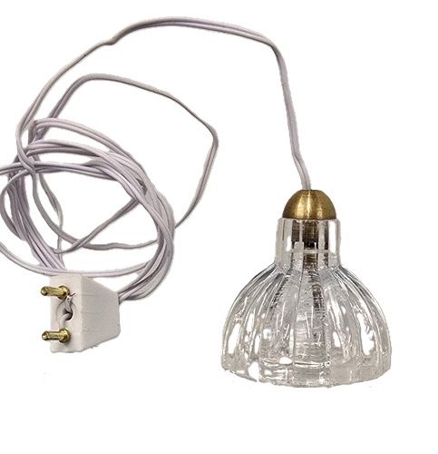 Vintage Faceted Acrylic Crystal Pendant Light--Wired W/Plug so1916