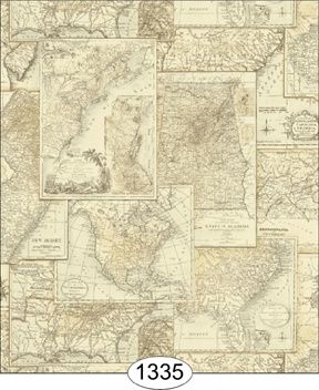 Vintage Maps - White WAL1335