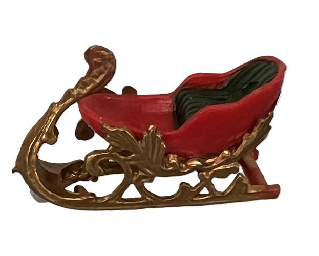 Vintage Plastic Sleigh 1 3/4" long x 1" high mc307x