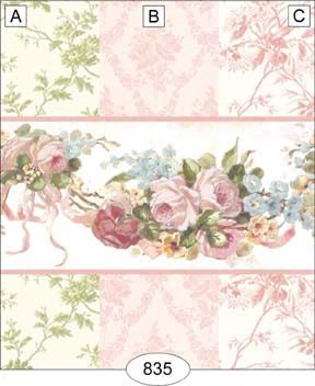 Vintage Rose Swag - Pink WAL0835