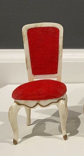 Vtg Ideal Petite Princess Dollhouse Furniture Hostess Dinning Chairs pp4415-6