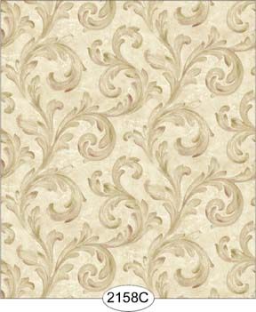 Wallpaper - Cupcake Scroll - Light Brown WAL2157C