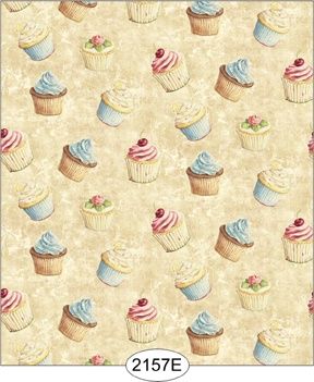 Wallpaper - Cupcake Toss - Light Brown WAL2157E