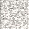 Wallpaper, 6pc: Campagne Toile Gray BP1FR104