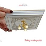 White Dome with Frame 6"X6" Royal Ceiling Panel v4020a