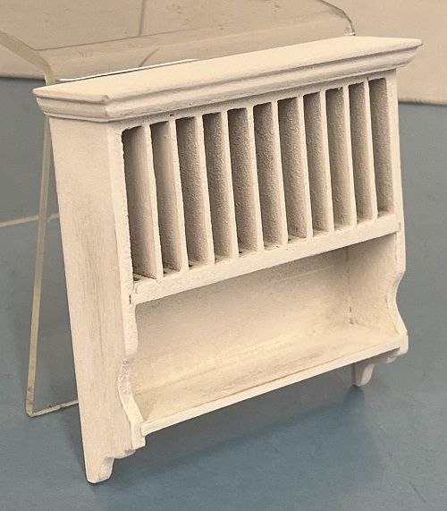 White Kitchen Plate Rack with Shelf MC530x