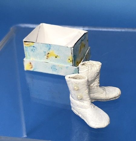 White Leather button up the side child's boots mc03250