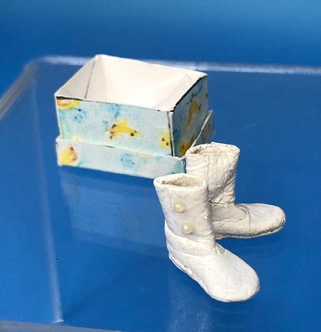 MC03250 White Leather Button-Up Child's Boots
