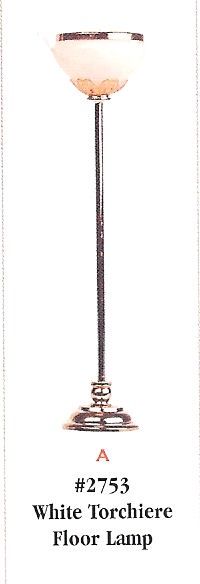 White Torchiere Floor Lamp 2753