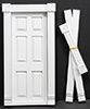 White Traditional 6 Panel Door with Interior Trim CLA76026