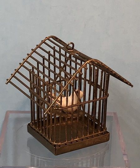 Wire Brass Birdhouse with Bird stu63203