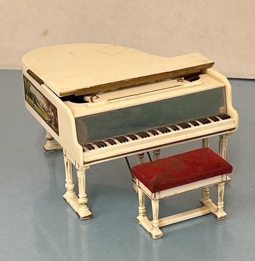 Vintage Dollhouse Ideal Petite Princess Fantasy Furniture Royal Piano &amp; Stool ala1147