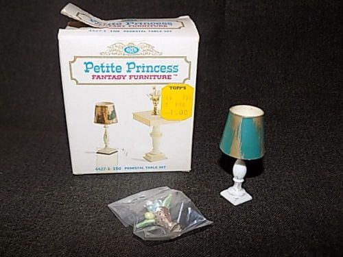 Vintage Ideal Petite Princess Pedestal Table Set With Lamp &amp; Flo pp4427-1