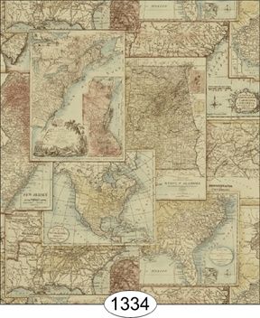 Vintage Maps - Beige WAL1334