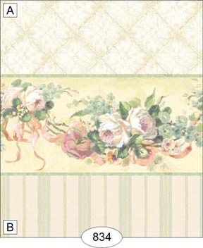 Vintage Rose Swag - Aqua WAL0834